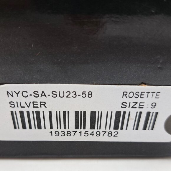 New York & Company Womens Rosette T-Strap, ALMOND Sandals - Size 9 - Picture 10 of 11